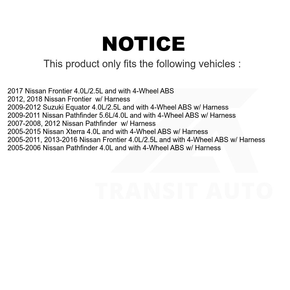 Mpulse Front ABS Wheel Speed Sensor SEN-2ABS0506 For Nissan Frontier Pathfinder