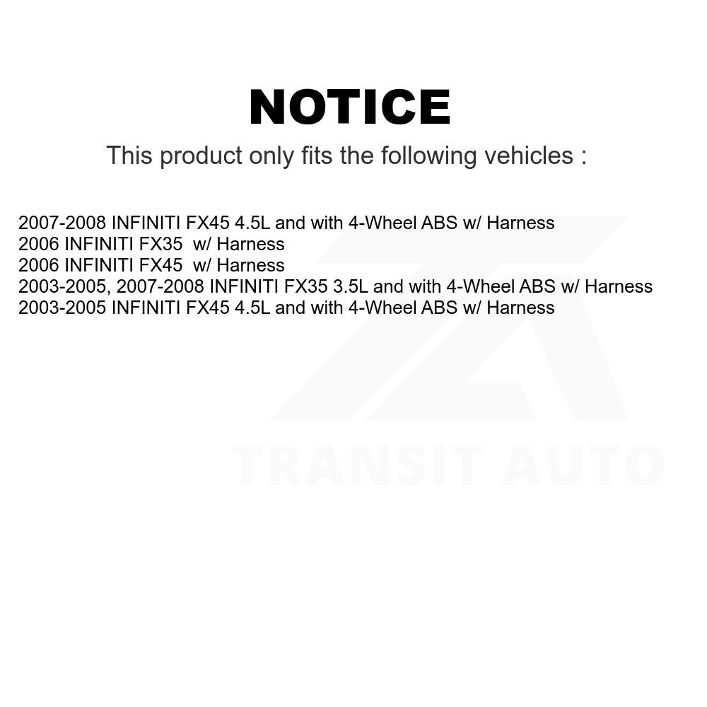 Mpulse Front ABS Wheel Speed Sensor SEN-2ABS0651 For INFINITI FX35 FX45