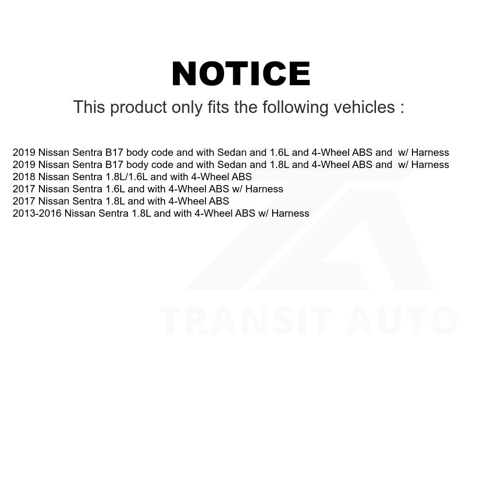 Mpulse Rear Left ABS Wheel Speed Sensor SEN-2ABS0921 For Nissan Sentra