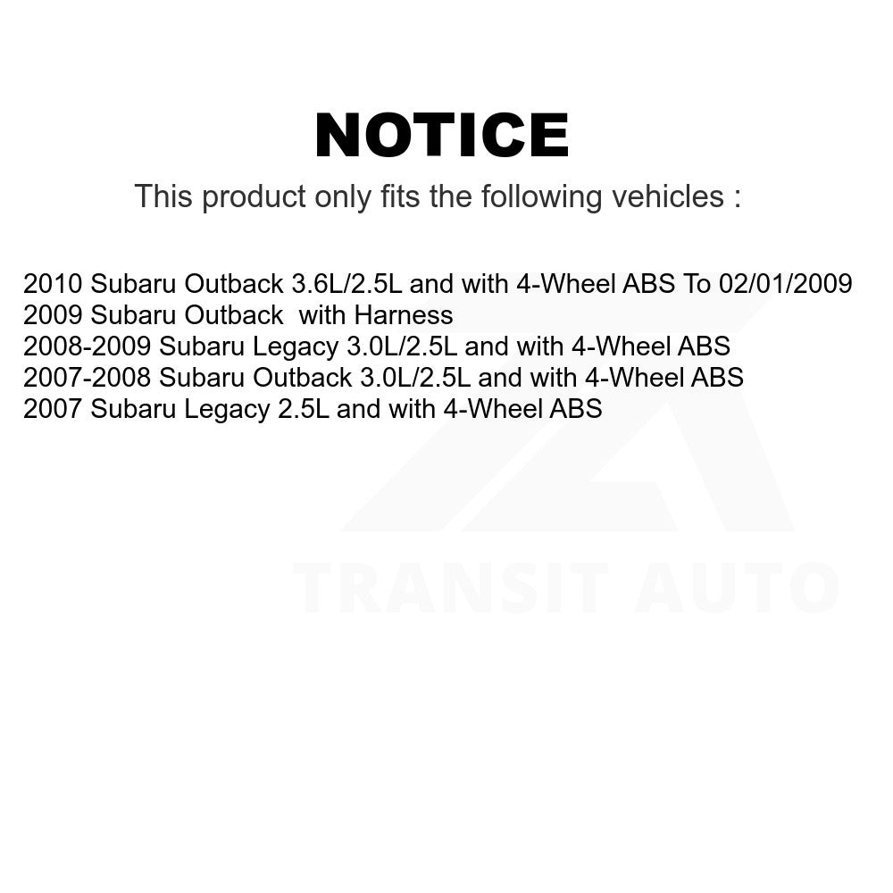 Mpulse Rear Left ABS Wheel Speed Sensor SEN-2ABS1837 For Subaru Outback Legacy