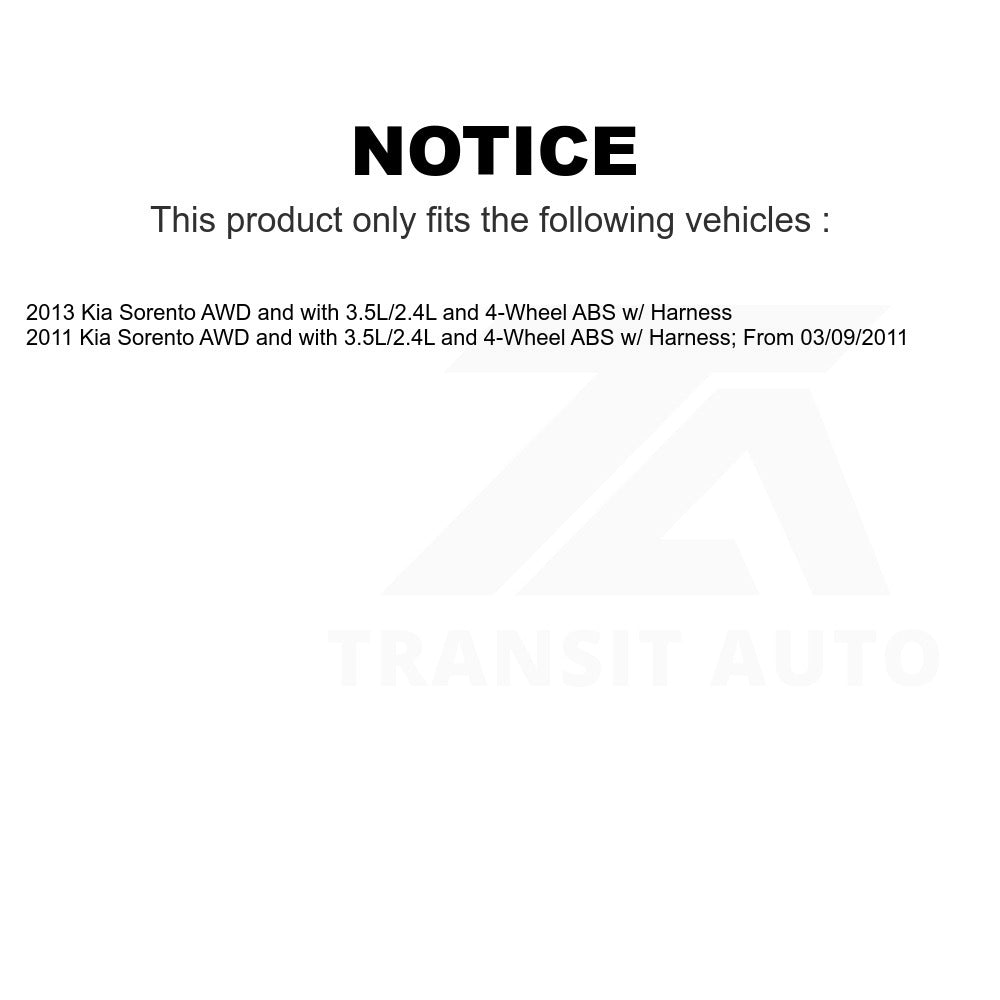 Mpulse Rear Left ABS Wheel Speed Sensor SEN-2ABS2451 For Kia Sorento