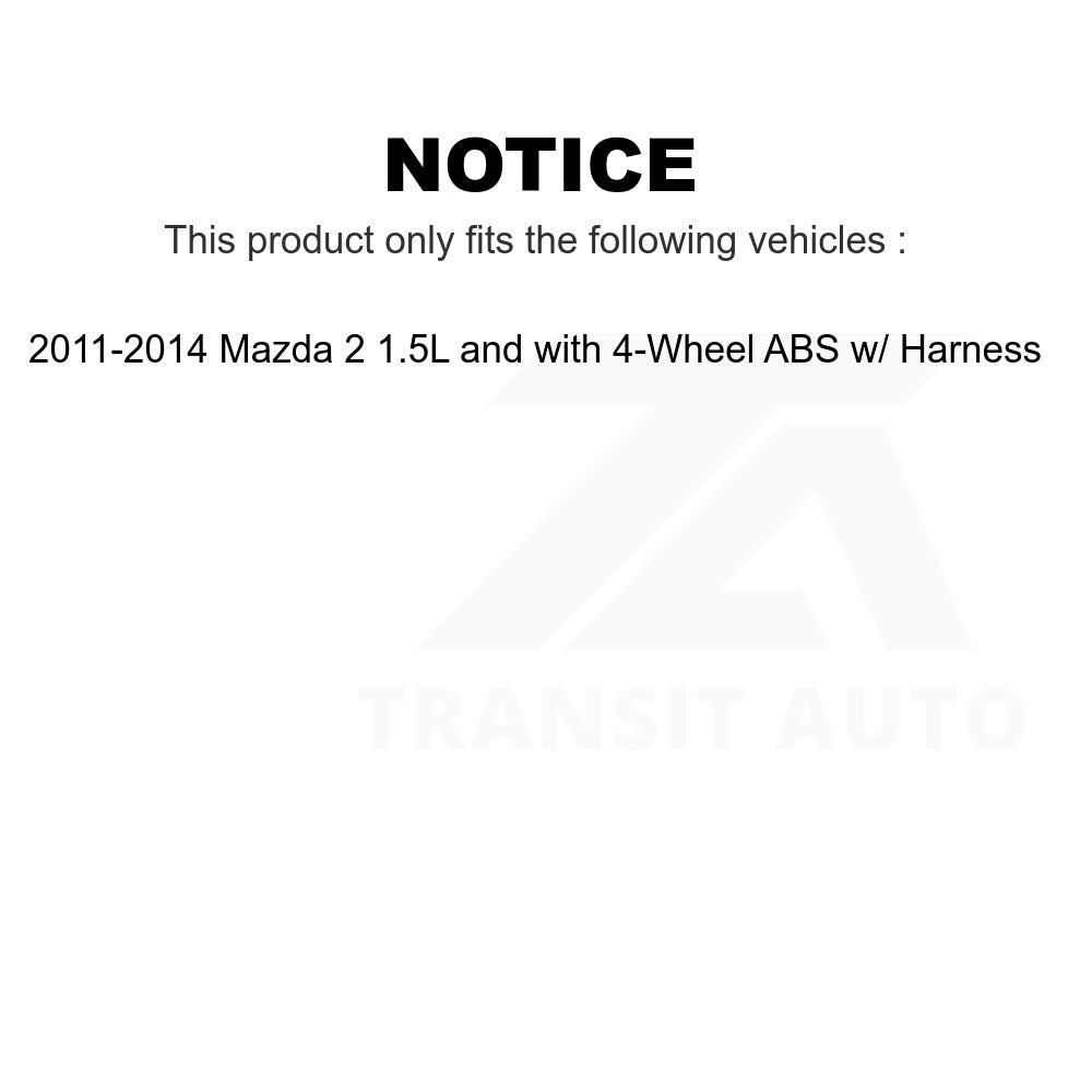 Capteur de vitesse de roue ABS arrière Mpulse SEN-2ABS2549 pour harnais Mazda 2 w 2011-2014 