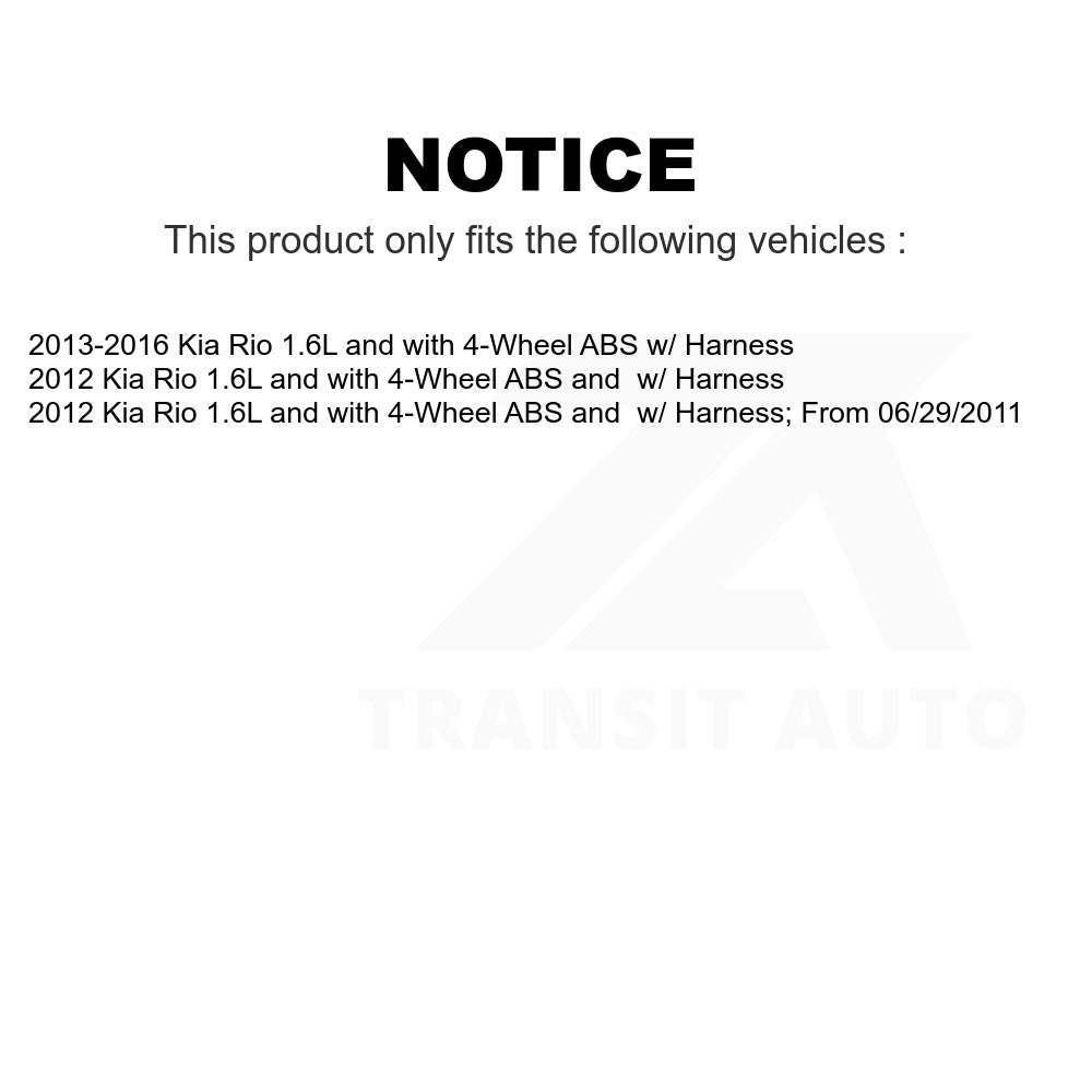 Mpulse Rear Left ABS Wheel Speed Sensor SEN-2ABS2820 For Kia Rio