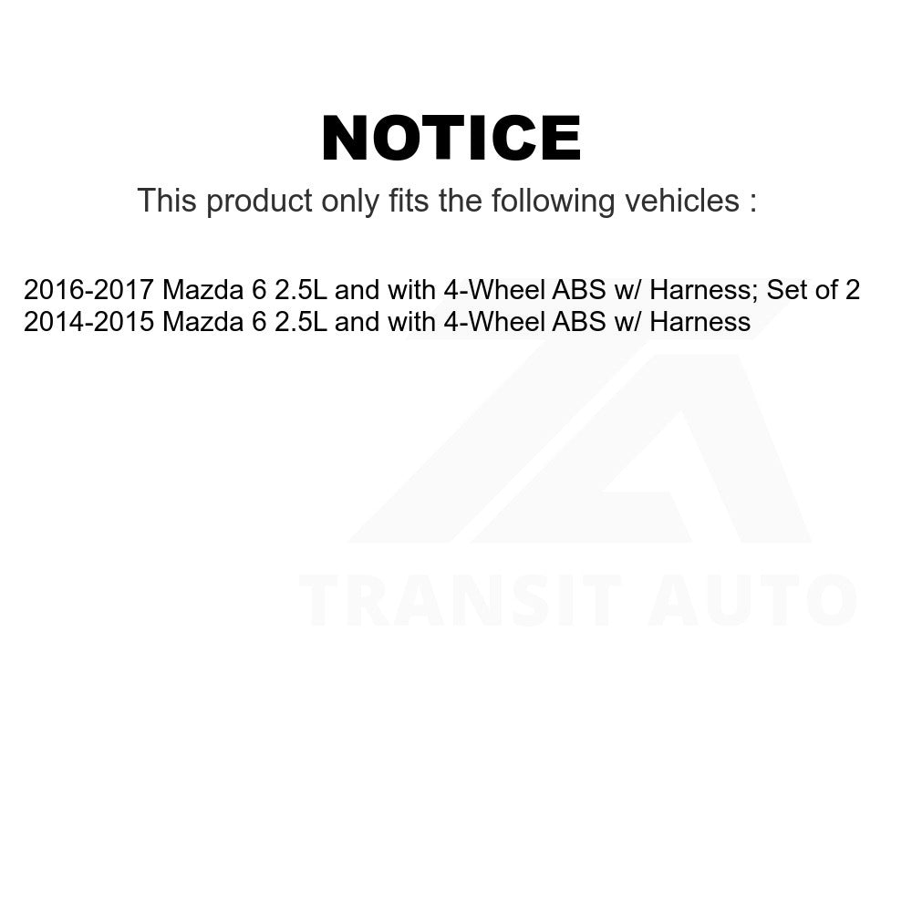 Mpulse Rear ABS Wheel Speed Sensor SEN-2ABS3010 For Mazda 6