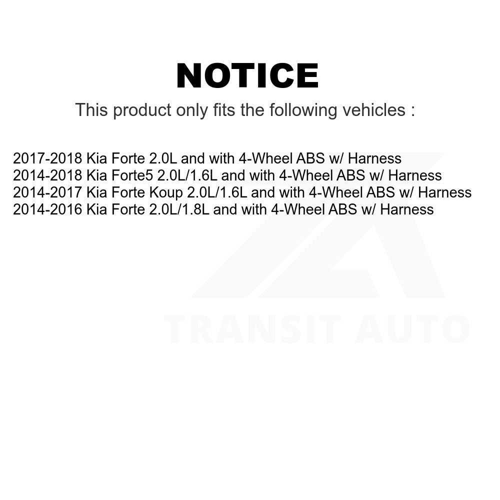 Mpulse Front Left ABS Wheel Speed Sensor SEN-2ABS3020 For Kia Forte Forte5 Koup