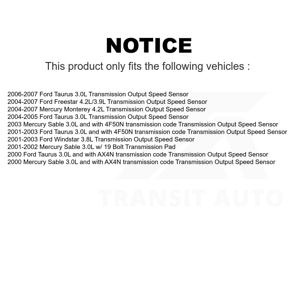 Mpulse Vehicle Speed Sensor SEN-2VSS0084 For Ford Taurus Windstar Freestar Sable