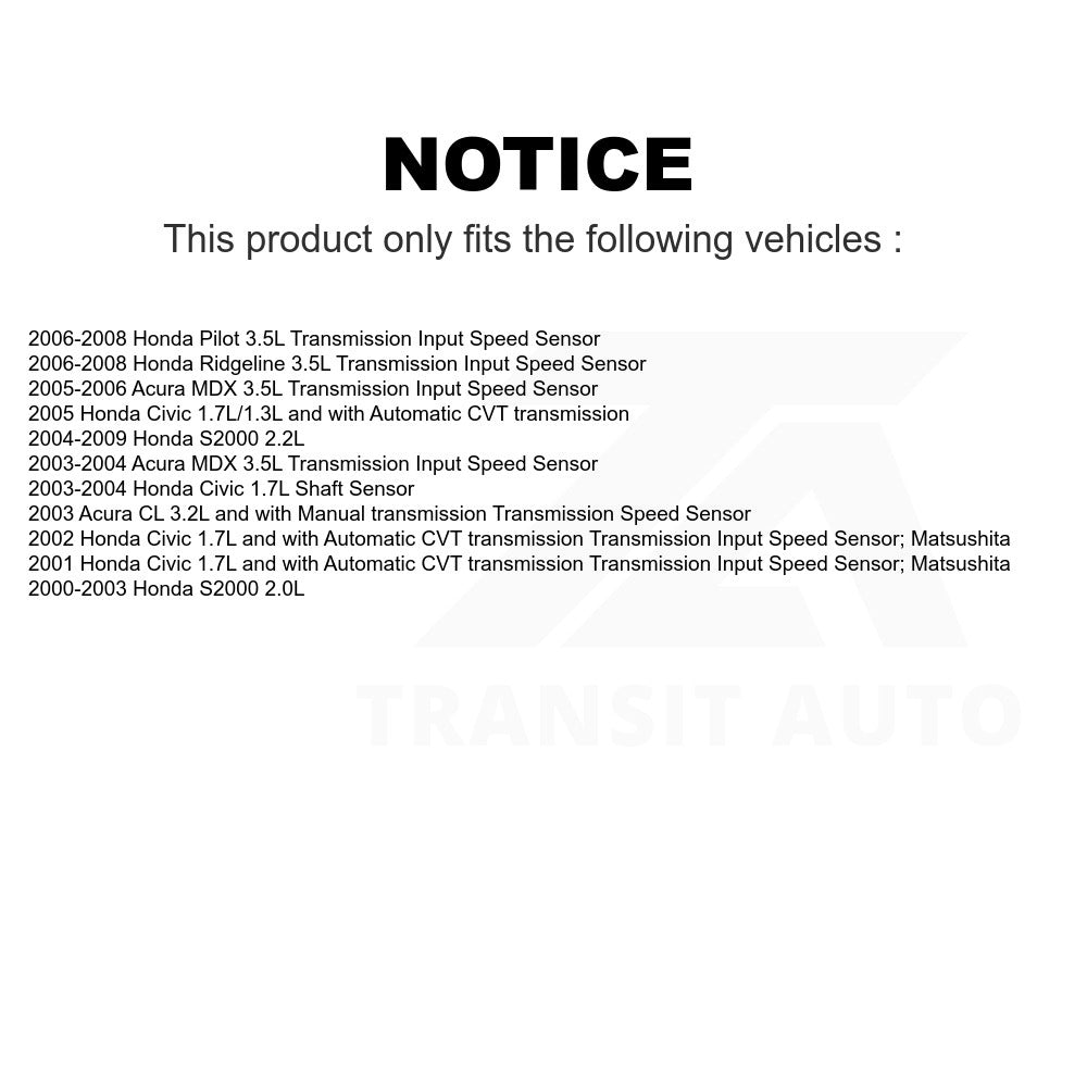 Mpulse Speed Sensor SEN-2VSS0123 For Honda Civic Pilot Acura MDX Ridgeline S2000