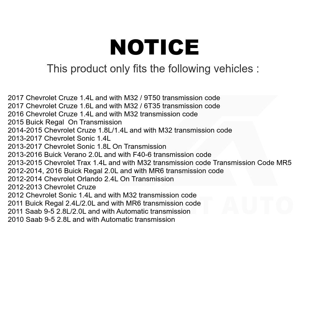 Mpulse Vehicle Speed Sensor SEN-2VSS0541 For Chevrolet Cruze Sonic Buick Verano